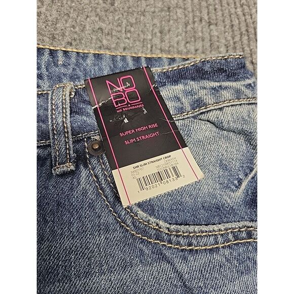 Nwt Womens‎ Size 11 Slim Straight Super High Rise Blue Jeans - Picture 4 of 7